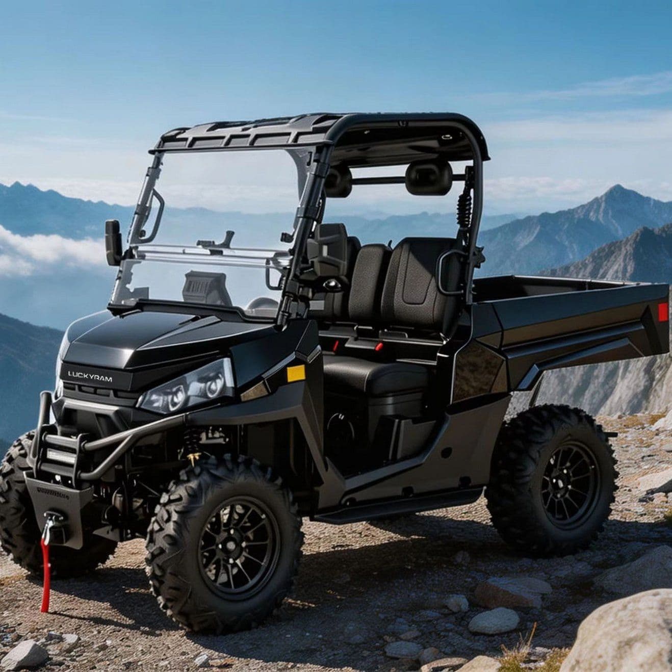 4WD Electric UTV for Farm Ranch Ελαστικά 14 ιντσών εκτός δρόμου 350kg Dump bed