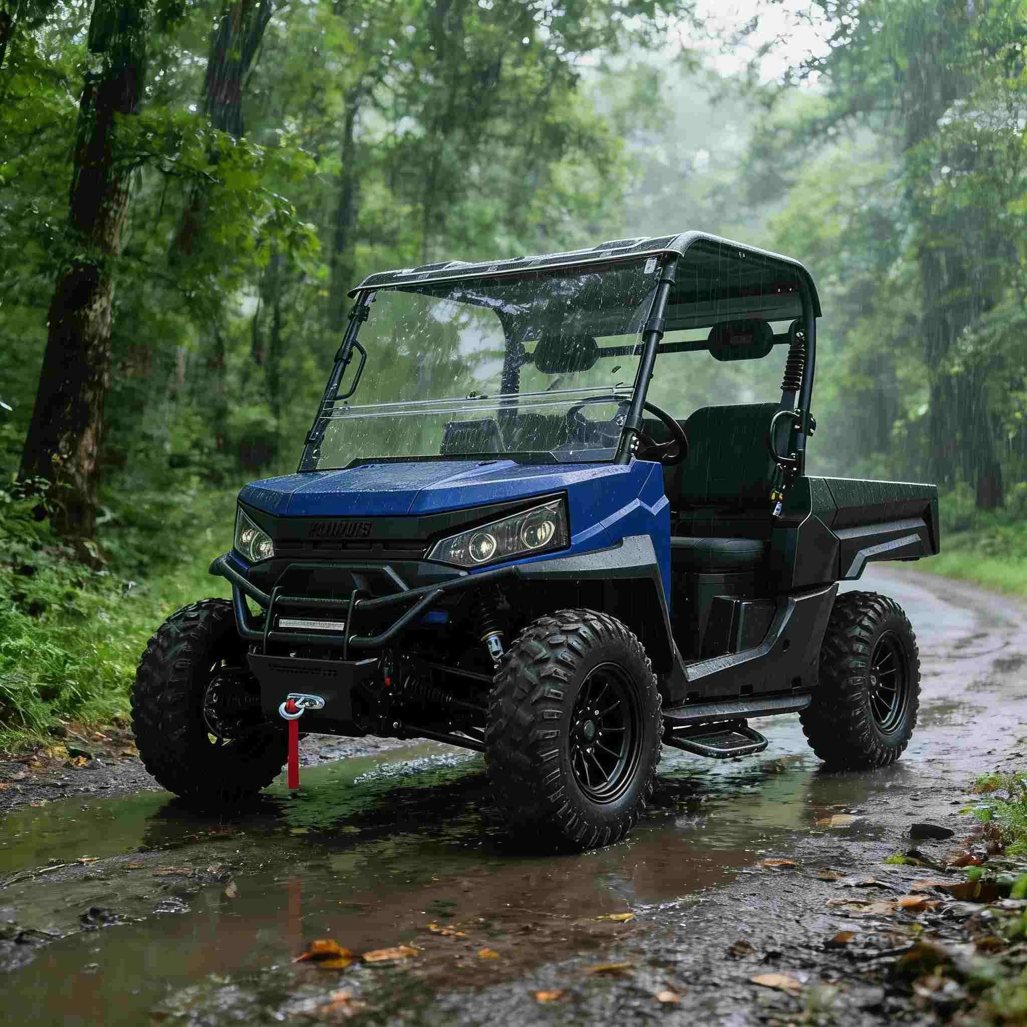 Ηλεκτρικό UTV 4WD για κυνήγι 20KW Peak Power 1000kg Ρυμούλκηση